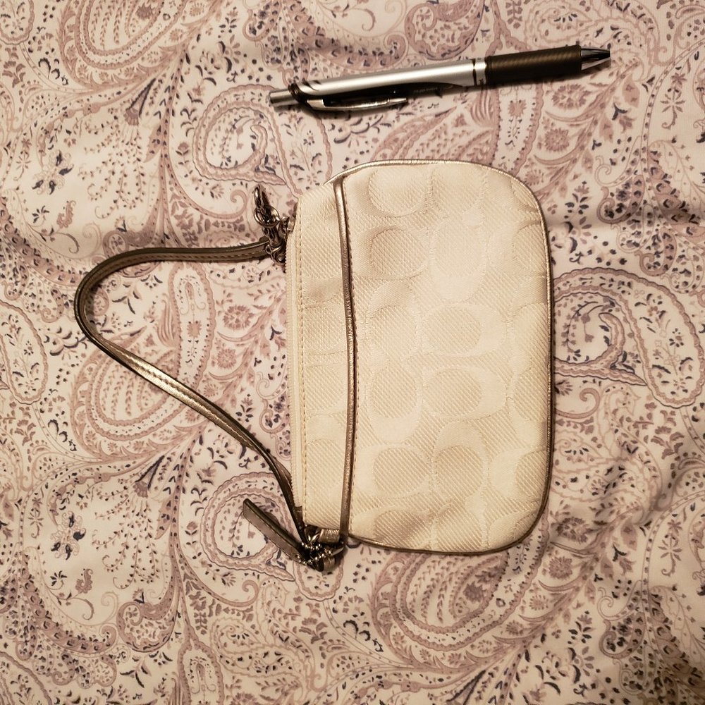 Coach signature wristlet